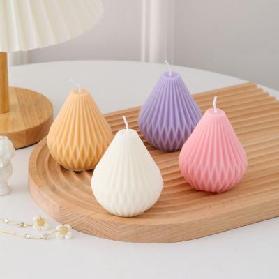 China Birthdays Christmas Creative Gift Decor Decorations Handmade Soy Wax Pear Shape Scented Candle for sale