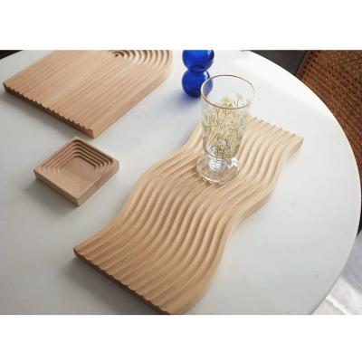 China Hot Selling Dry Chocolate Hand Made Tray Luxury Wooden Cheese Fruit Serving Trays for sale