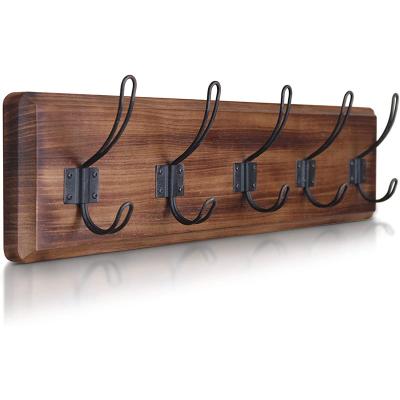 China (Other) Amazon Adjustable Hot Selling Door Hanger Holding Rack Wooden Wall Mounted Coat Racks for sale