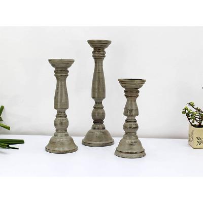 China Eco-Friendly Christmas Candle Holders Set Of 3 For Pillar Candles for sale