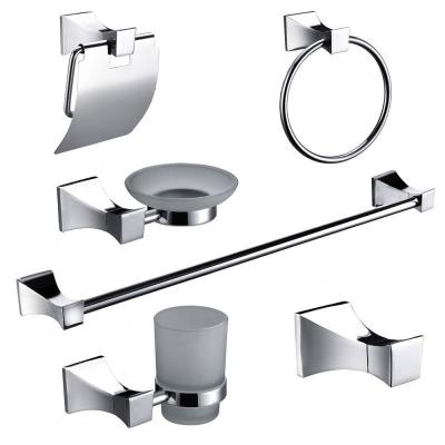 China Home and Hotel Sustainable High Quality Custom Luxury Chrome Shape Zinc Bathroom Accessories for sale