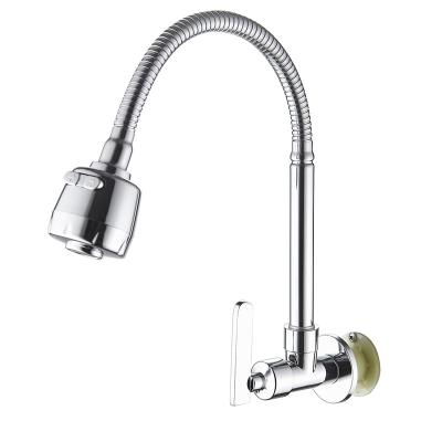 China Sense Faucets Factory Price Single Lever Cold Water Zinc Kitchen Wall Mounted Faucet for sale