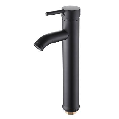 China Sense Faucets Pull Down Faucet Bathroom Hot And Cold Water Basin Mixer Brass Faucet Luxury Black Bathroom for sale