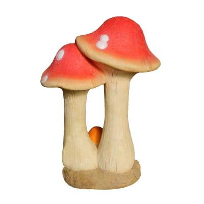 China Other Popular Design Garden Decoration Resin Fiberglass Mushroom Statue Mushroom Sculpture Ornaments For Outdoor Garden Yard Lawn Art for sale