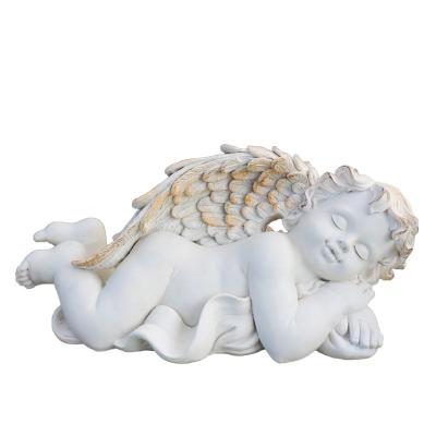 China Other Children Garden Statues Best Selling Little Craft Angel Statues White Angel Resin Wholesale Custom Customized Europe for sale