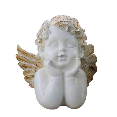 China Other Custom Design Home Decor Garden Resin Wings Angel Sculpture Statues Garden Figurines Decorations Angel Fairy For Outdoor Garden for sale