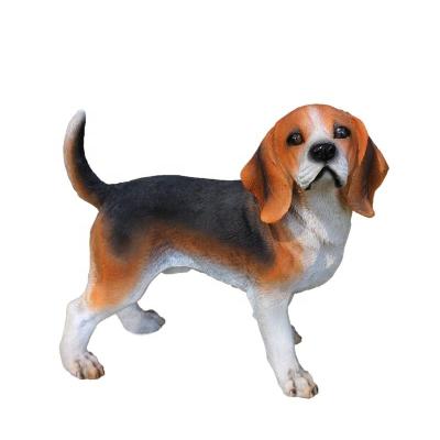 China Other Customized Stunning Christmas Holiday Dog Ornament Statue Beagle Design Life Size Dog Sculpture Home Decor Dog Decorations For Sale for sale