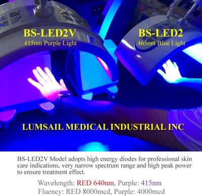 China 415nm Wavelength Purple Light PDT LED Light Therapy Machine For Acne Treatment for sale