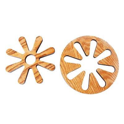 China TAOTAOJU Amazon custom made wooden kitchen tableware in viable hot sale primary wood color round coffee wooden coasters for sale