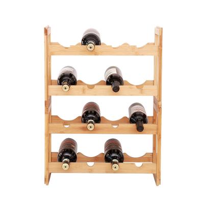 China Custom Made High Quality Practical Wooden Natural Wooden Rack Red Wine Racks Storage TAOTAOJU Bottle Racks Durable New Arrival for sale