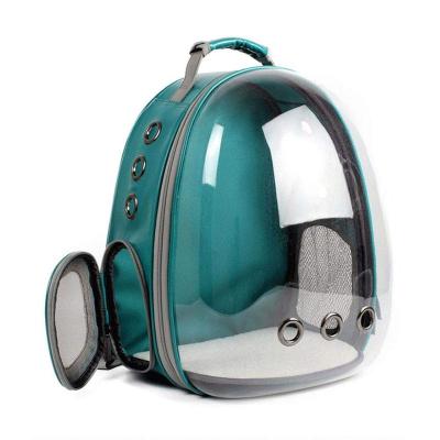 China Viable Pet Cat Backpack Capsule Space Bubble Dome Carrier Cage Bag Pet Carrier Transparent Breathable Portable Carrying Space Capsule B for sale