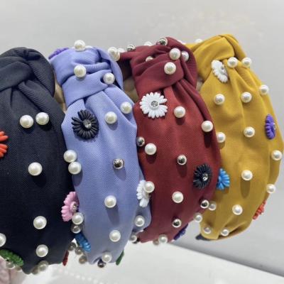 China New Product Fashion Trend Fashion Wholesale Custom Hot Sale Designed Stripe Women's Rhinestone Stretch Headbands for sale