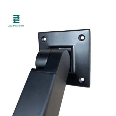 China Modern Satin Black Stair Fencing Wall Mount Railing Adjustable Clamp For Stainless Steel Square Tube Handrail for sale