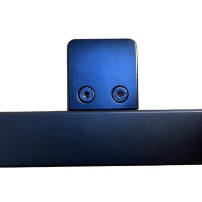 China Modern Rustproof Black Fixed Glass Panel Indoor/Outdoor Glass Clamps For Stainless Steel Stair Posts Railings for sale