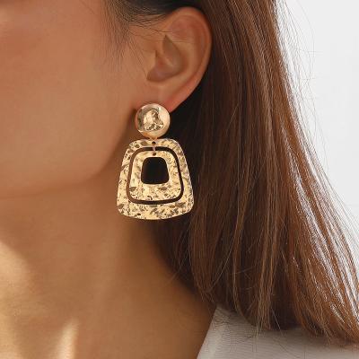 China Luxury Trendy Exaggerated Hollow Stud Earring From Latest Fashion Women Jewelry Designer for sale