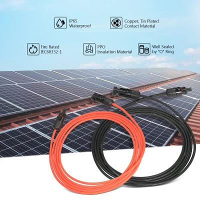 China Mining Solar Panel PV1-F DC Cable Black Or Red Color 4.0mm2 6.0mm2 10.0mm2 for sale