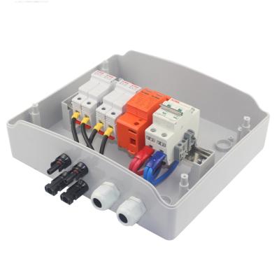 China Used In Solar Panel PV Combiner Box 2 In 1 IP65 Lightning Protection for sale