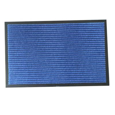 China Washable Heavy Duty Absorbent Ribbed Stripe Entrance Non Slip Door Mat for sale