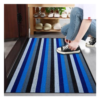 China New Fashion Kitchen Buckle Reversible PVC Vinyl Coil Door Floor Mat Absorbent Mat for sale