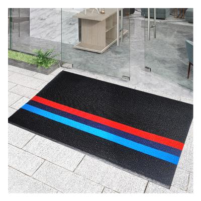 China New Reversible PVC Non Slip Polyester Textiles PVC Coil Cheap Home Door Mats for sale