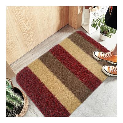 China PVC Backing Cut Pile Washable Waterproof Non-slip Grass Tufted Door Mat Custom Made for sale