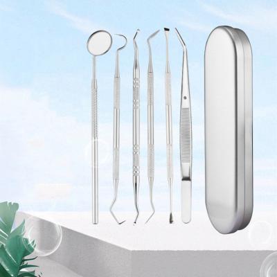 China Durable Tooth Scaler Tools Kit Stainless Steel Dental Tools Kit Oral Care Kit Double Header Remover/Tartier Scraper/Perfect Dental Mirror for sale