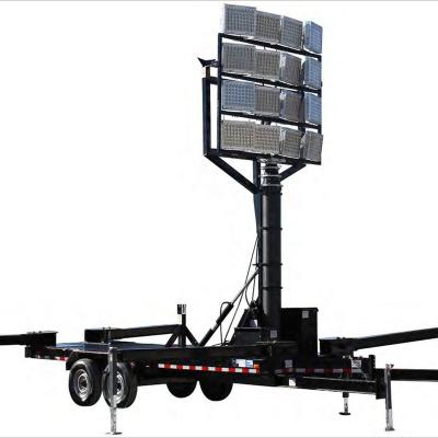 China Marine / fishing boat / dock / beach / port heavy industrial lighting 1000w led mobile light tower 160000lm IP67 waterproof CE ROHS ETL listed for sale