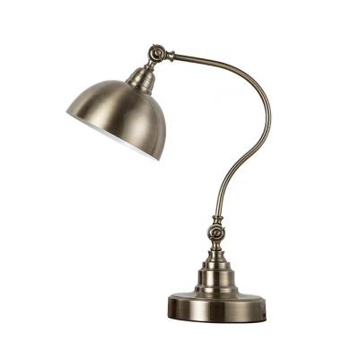 China Traditional Modern Antique Dimmable Desk Table Lamp Brass Rechargeable Desk Light for sale