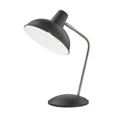 China Traditional With Flexible Goose Neck For Living Room / College Dorm / Bedroom /Reading Eye-Caring Black Metal Table Lamp for sale