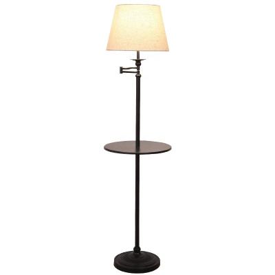 China Modern Classic Standing Lights Modern Fabric Shade Metal Floor Lamp For Living Room for sale