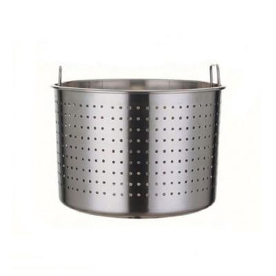 China Sustainable Kitchen Metal Colander Stainless Steel Rice Fruit Mesh Basket for sale