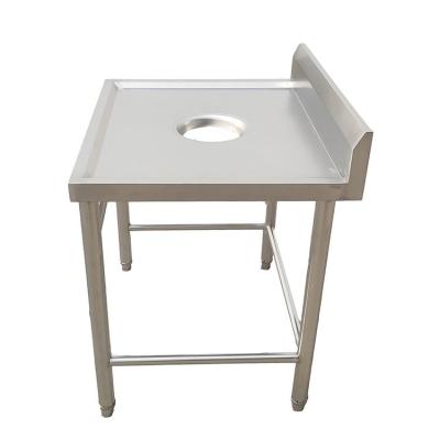 China Without Tap Stainless Steel Food Table Dining Car Waste Dishes Collection Surplus Table for sale