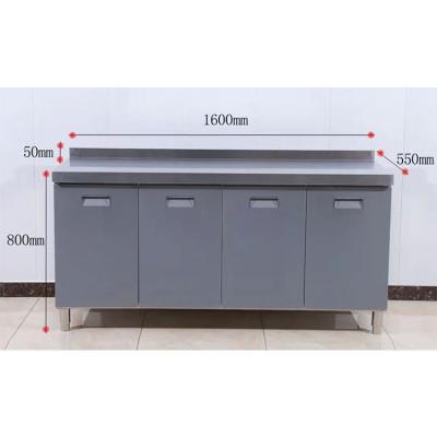 China Multifunctional Modern Cheap Price Stainless Steel Kitchen Platform Four Door Cabinet for sale