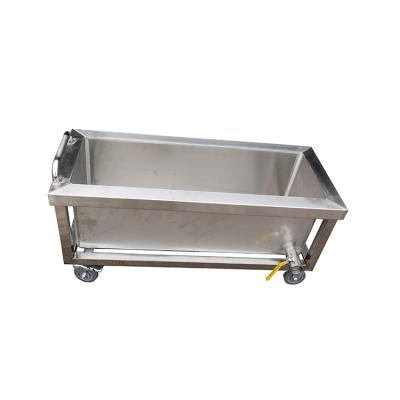 China Sustainable Professional Stainless Steel Soak Tank Movable Cleaner Soak Tank for sale