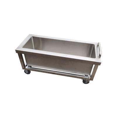 China Sustainable High Quality Movable Kitchen Stainless Steel Soaking Tank for sale