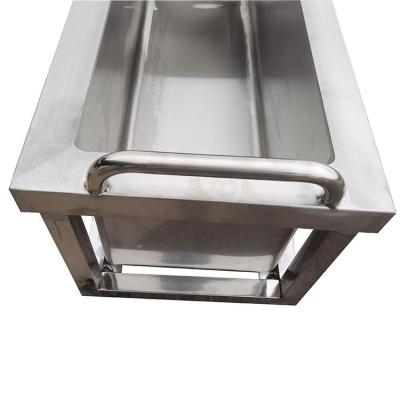 China Sustainable Stainless Steel Rectangular Movable Dipping Tank Use For Restaurant for sale