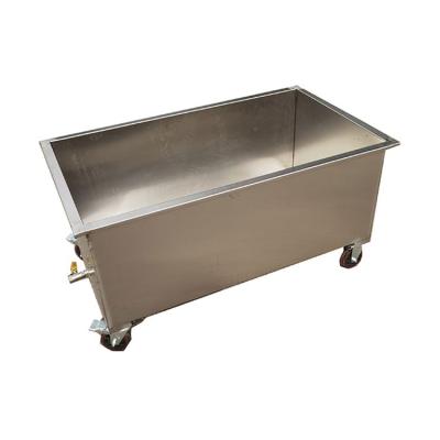 China Stored Mobile Stainless Steel Rectangular Water Storage Tank On Wheels for sale