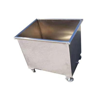 China Stored Portable Rectangular Stainless Steel Water Storage Tank With Wheels for sale