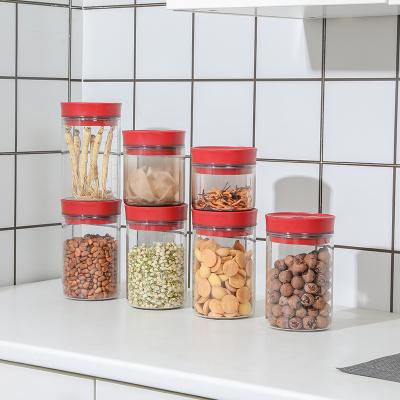 China Viable Wholesale KOBACH Kitchen Canisters Organizer Bottle Transparent Glass Storage Jar for sale