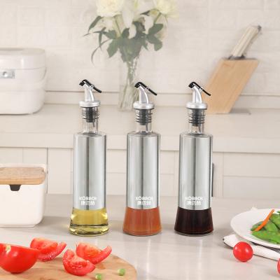 China Minimalist KOBACH Olive Oil Vinegar Dispenser Pourer Cooking Tool Frying Oil Dropper Seasoning Glass Bottle for sale