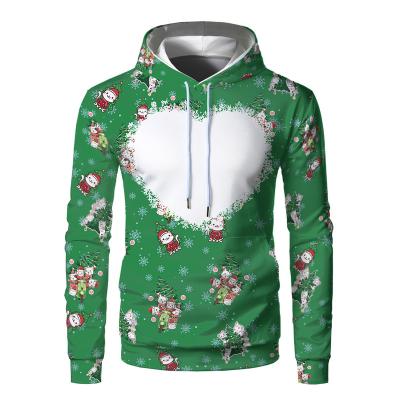 China Christmas 2xs-5xl Custom Polyester Breathable Printable Blank Logo Unisex 3d Long Sleeve Sublimation Printing Hoodies for sale