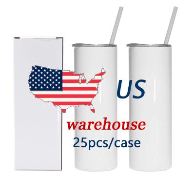 China Yang Mint Viable 20 oz Sublimation White Tumblers 20oz Straight Sublimation White Tumbler With Straw for sale