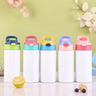 China Viable Us Free Shipping Sippy Cup 12oz Child Straight Water Bottle Child Tumbler Sublimation White Blanks 304 for sale