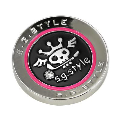 China Zinc Alloy Custom Crystal Golf Ball Marker and Antique Golf Ball Marker Challenge Coin for sale