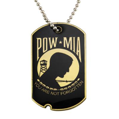 China World Cheap Custom Stainless Steel Metal Army Gold Military Dog Tag Collar for sale