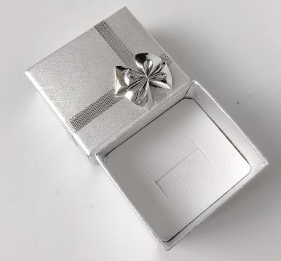 China For Gift Wrapping/Ring Packaging/Amazon Cardboard Gift Box Hot Selling Paper Box Jewelry Packaging For Ring With Bow In Silver Color for sale