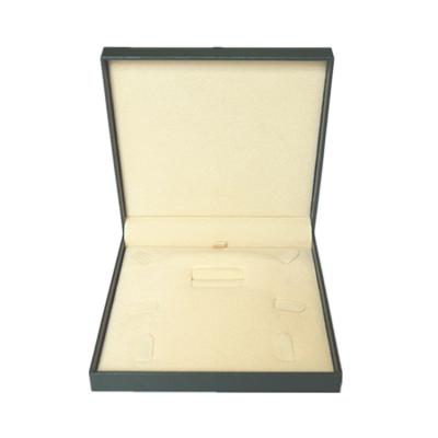 China high quality & custom order& custom service big logo printing leatheree paper jewelry box set packaging for sale