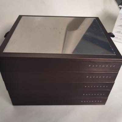 China Leather Jewelry Packaging MDF Jewelry Case With Mirror For Bracelet Necklace Tray for sale