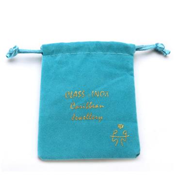 China Factory direct sale drawstring velvet pouch jewelry bag recyclable jewelry pouch for sale