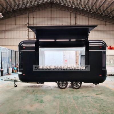 China Concession Fast Food Trailer With Deep Fryer And Ice Cream Machine For Printing Shops for sale